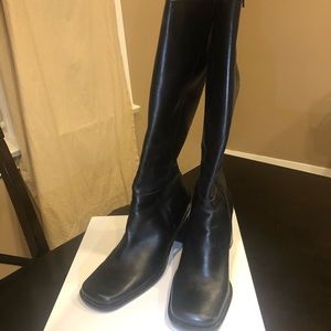 ALDO high rise leather heel boots